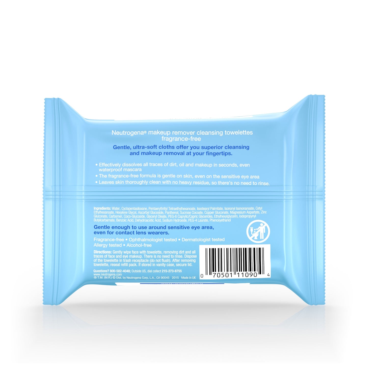 Makeup Remover Cleansing Towelettes - Fragrance Free 25 Count