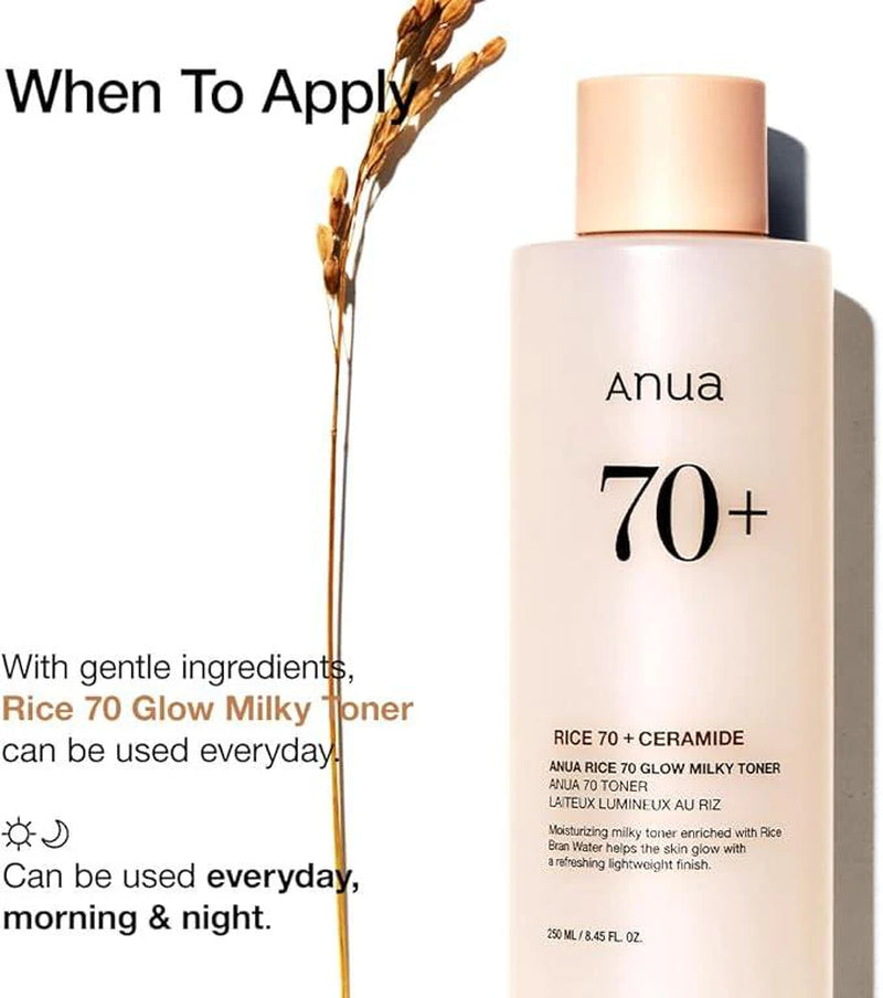 [] RICE 70 GLOW MILKY TONER 250Ml