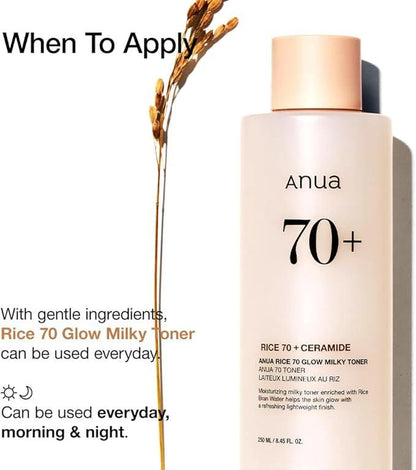 [] RICE 70 GLOW MILKY TONER 250Ml