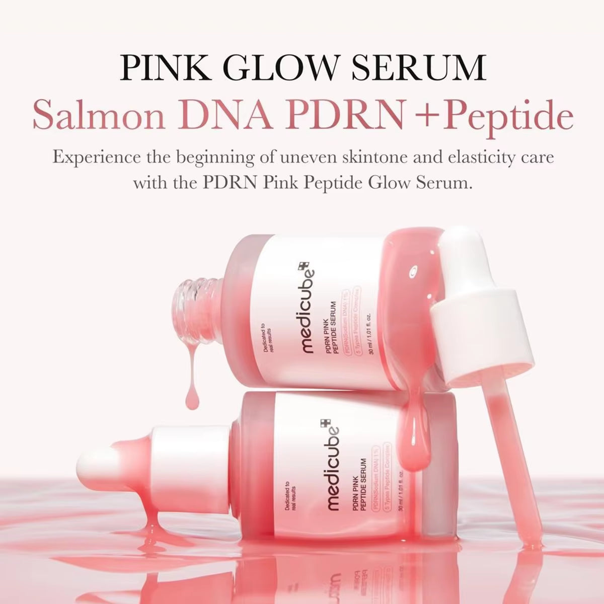 Salmon DNA PDRN Pink Peptide Serum,Serum Texture,Complex Repair Ingredients,Lifting & Firming,K-Beauty,Korean Makeup
