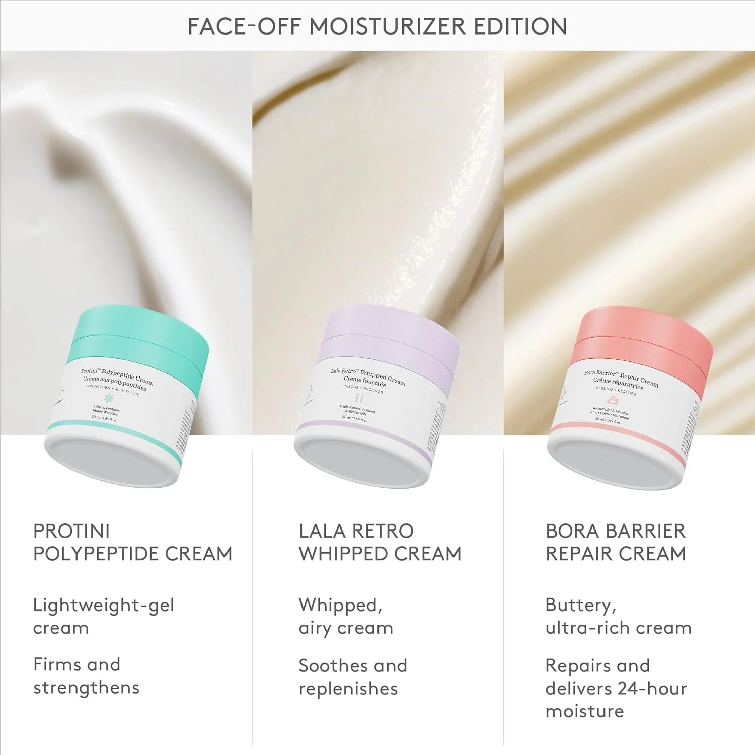 Drunk Elephant Protini Polypeptide Cream 50Ml – Peptide Moisturizer for Hydration, Firmness & Texture (All Skin Types)