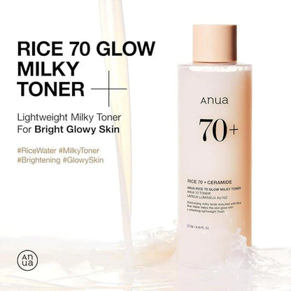 [] RICE 70 GLOW MILKY TONER 250Ml