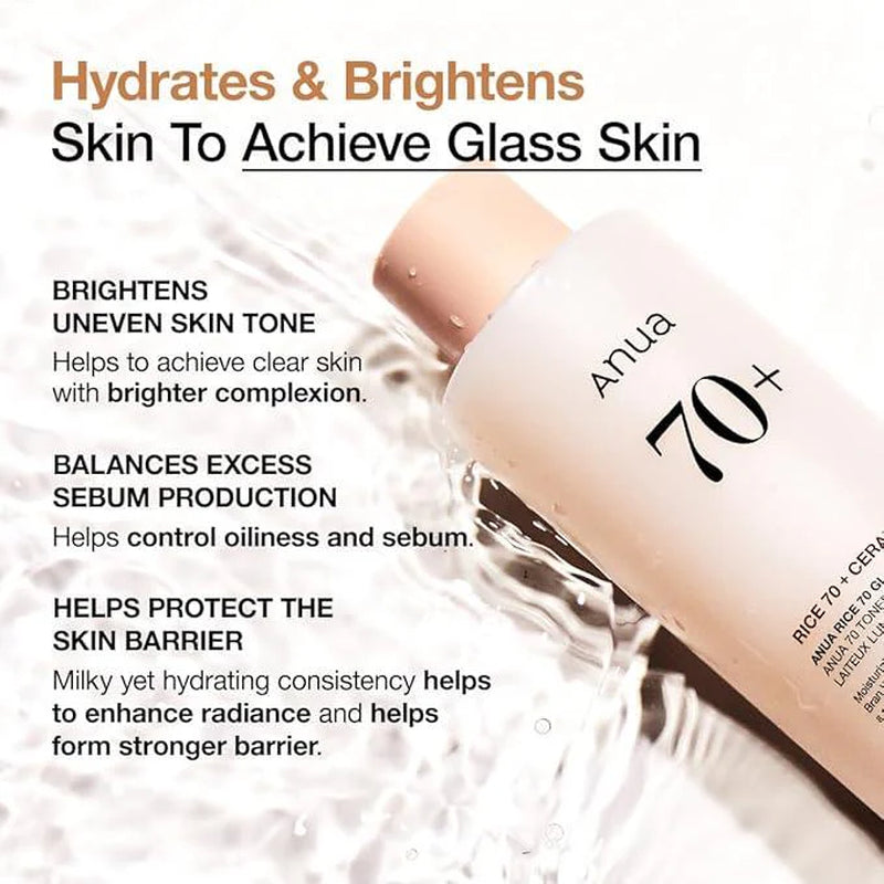 [] RICE 70 GLOW MILKY TONER 250Ml