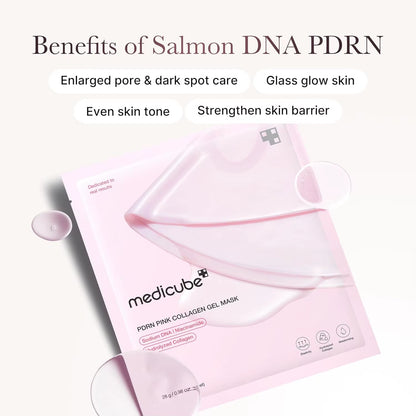 Medicube Salmon Pink Collagen Jelly Gel Mask Overnight Face Mask for Glass Glow Skin- Elasticity Korean Skincare Facial Mask