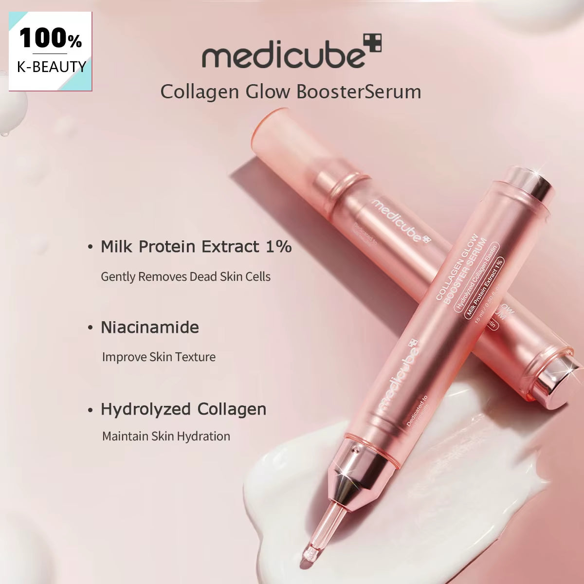 Collagen Glow Booster Serum 15Ml,Fast-Absorbing,Hydrating Feel,Provides Skin Moisture,Korean Skincare,Korean Makeup